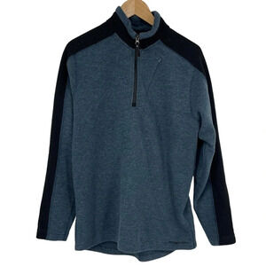 Mens Ex Officio blue pullover fleece better sweater Medium.